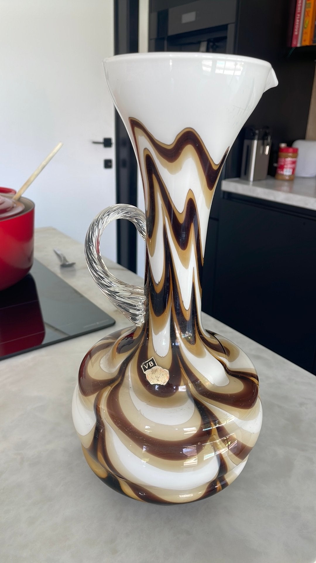Vintage schenkkan Opalina Fiorentina (Carlo Moretti), Antiek en Kunst, Ophalen
