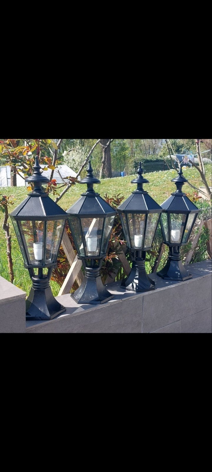 lanternes pour extérieur 220€ les 4 pièces, Enlèvement, Aluminium