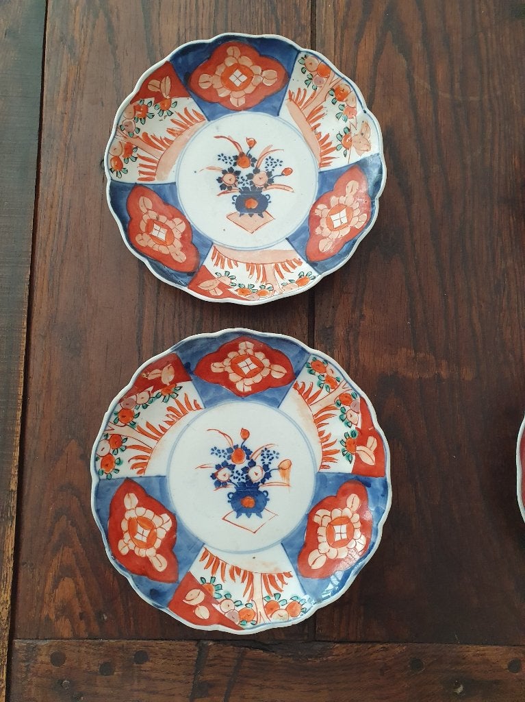 Set van 2 gelijkaardige Imari borden-porselein 21en 22cm, Ophalen of Verzenden