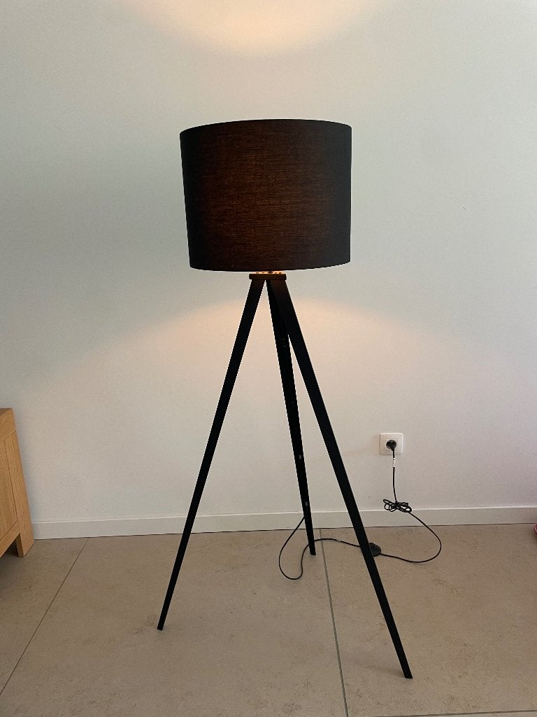 Set vloerlamp met bijpassende schemerlamp, Huis en Inrichting, Ophalen, Zo goed als nieuw, Metaal, 100 tot 150 cm