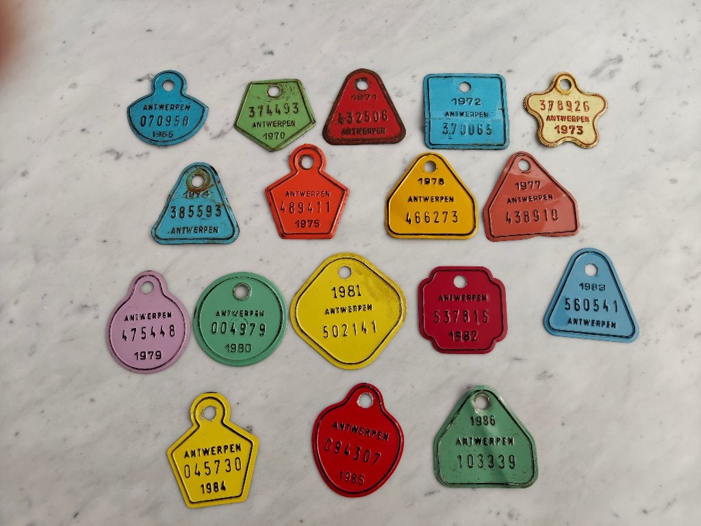 Fietsplaten Prov. Antwerpen lot 17 stuks, Ophalen, Huis en Inrichting