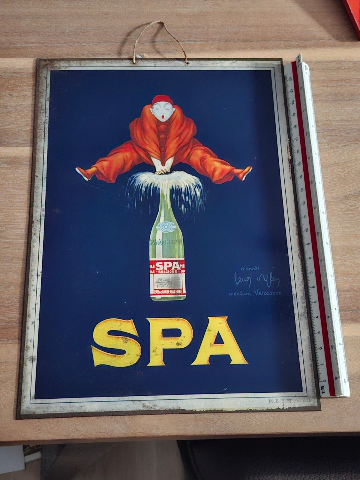 Boîte publicitaire SPA 1954, toujours en bon état. Numéro 3, Enlèvement ou Envoi, Utilisé, Panneau publicitaire