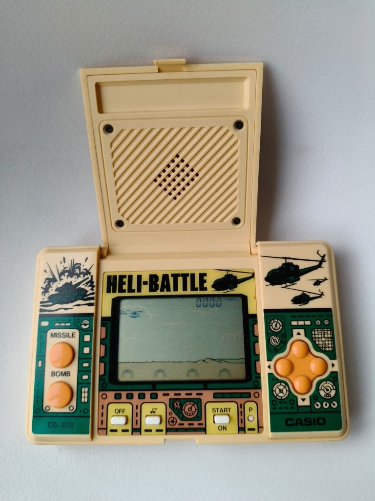 vintage handheld Casio Heli-Battle CG-370 uit 1987 zgan, Ophalen of Verzenden, Casio