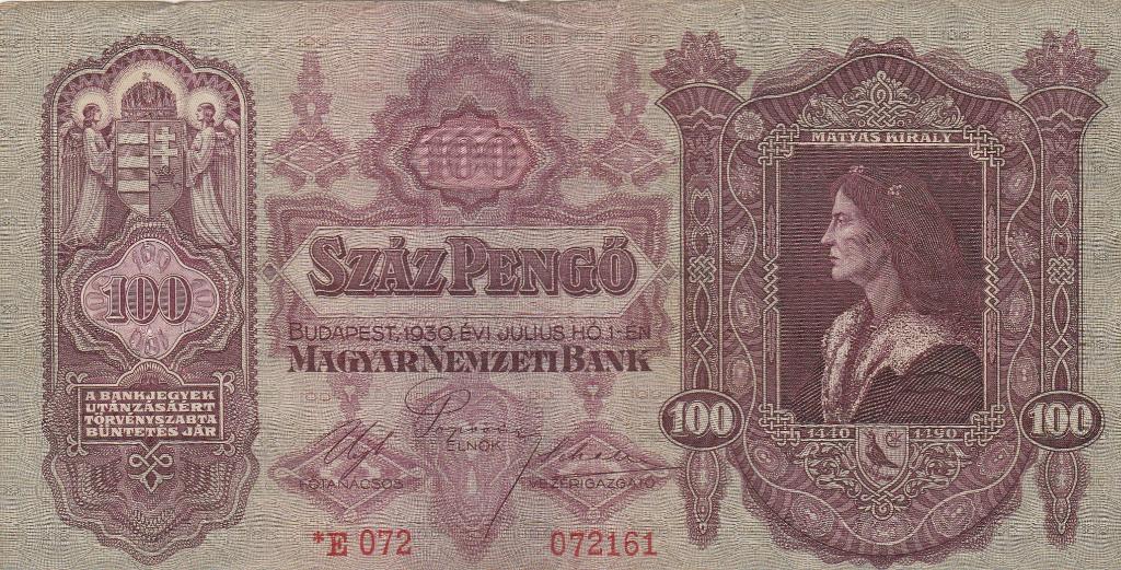 100 Szaz Pengo Budapest Magyar Nemzeti Bank 1930, Postzegels en Munten, Ophalen of Verzenden, Hongarije, Los biljet