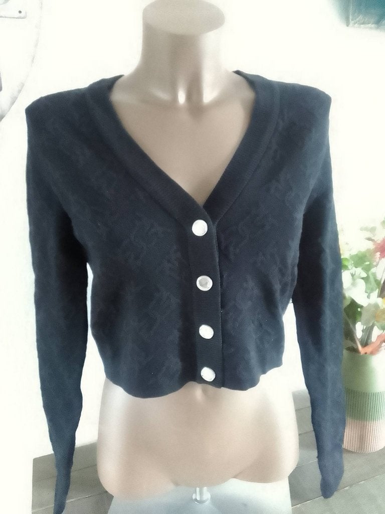 Cardigan court Pinko gilet noir taille M, Enlèvement ou Envoi, Comme neuf, Noir