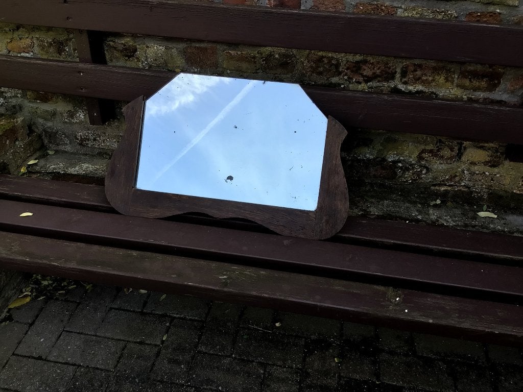 Chêne rétro avec miroir, Antiquités & Art, Enlèvement