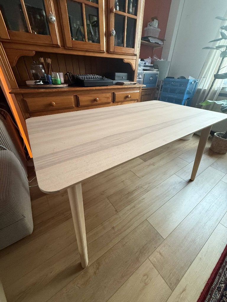 IKEA LISABO eettafel 140x78 cm – essenfineer – goede staat, Huis en Inrichting, Ophalen, Gebruikt, 100 tot 150 cm, 50 tot 100 cm