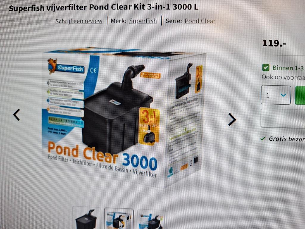 Vijverfilter, Ophalen, Gebruikt, Vijverfilter