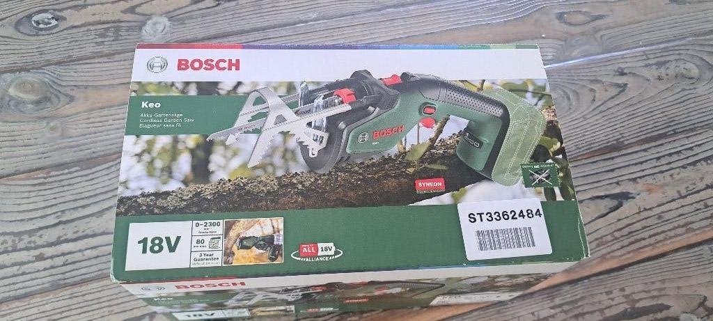 Nieuwe Bosch keo accu tuinzaag, Ophalen, 70 mm of meer, Overige typen, Nieuw