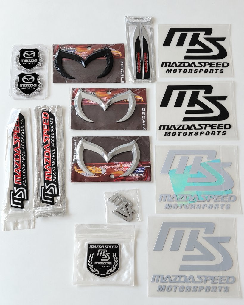 Mazda / Mazdaspeed – Lot stickers, emblemen en badges, Auto-onderdelen, Ophalen, Achterklep, Voor, Nieuw
