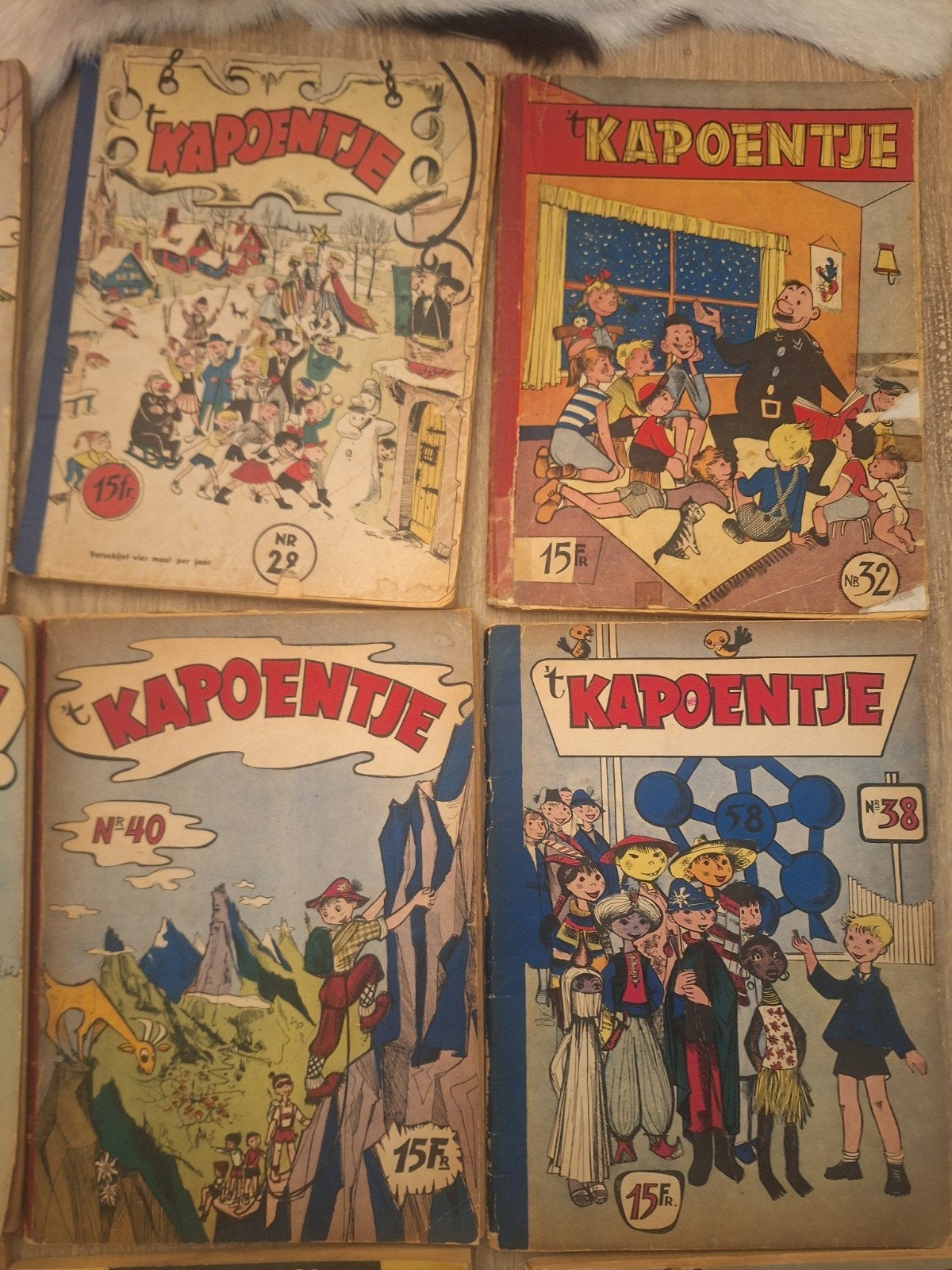 lot van 10 oude 't kapoentje strips, Verzamelen, Ophalen of Verzenden