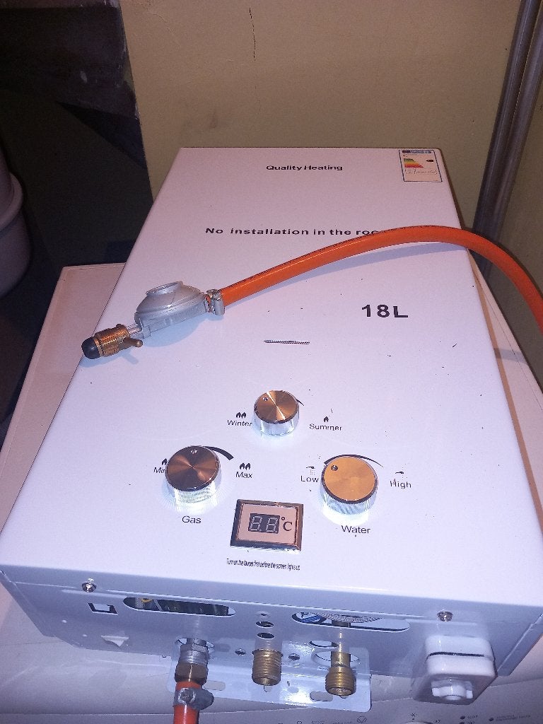 Propaan geiser - LPG geiser 18l nieuw! Caravan, Ophalen