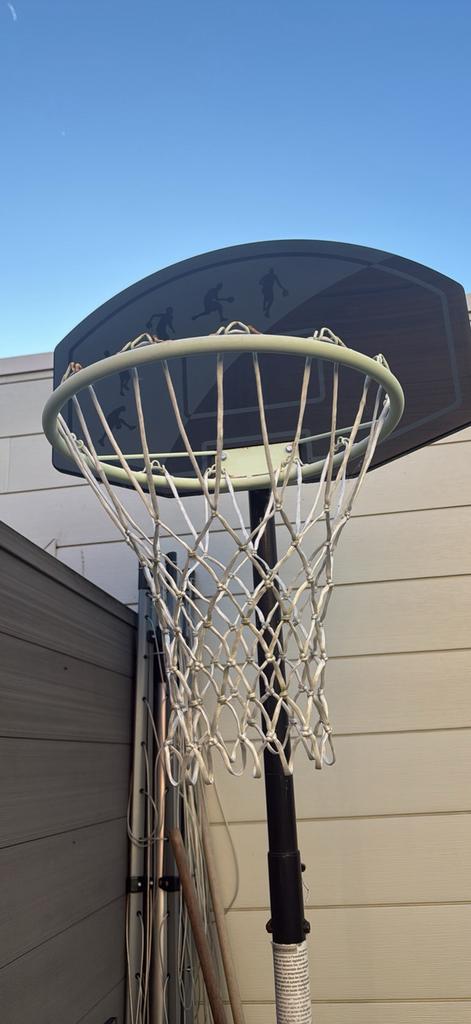 Basketbal + basketbalring met voer, Sport en Fitness, Ophalen, Zo goed als nieuw