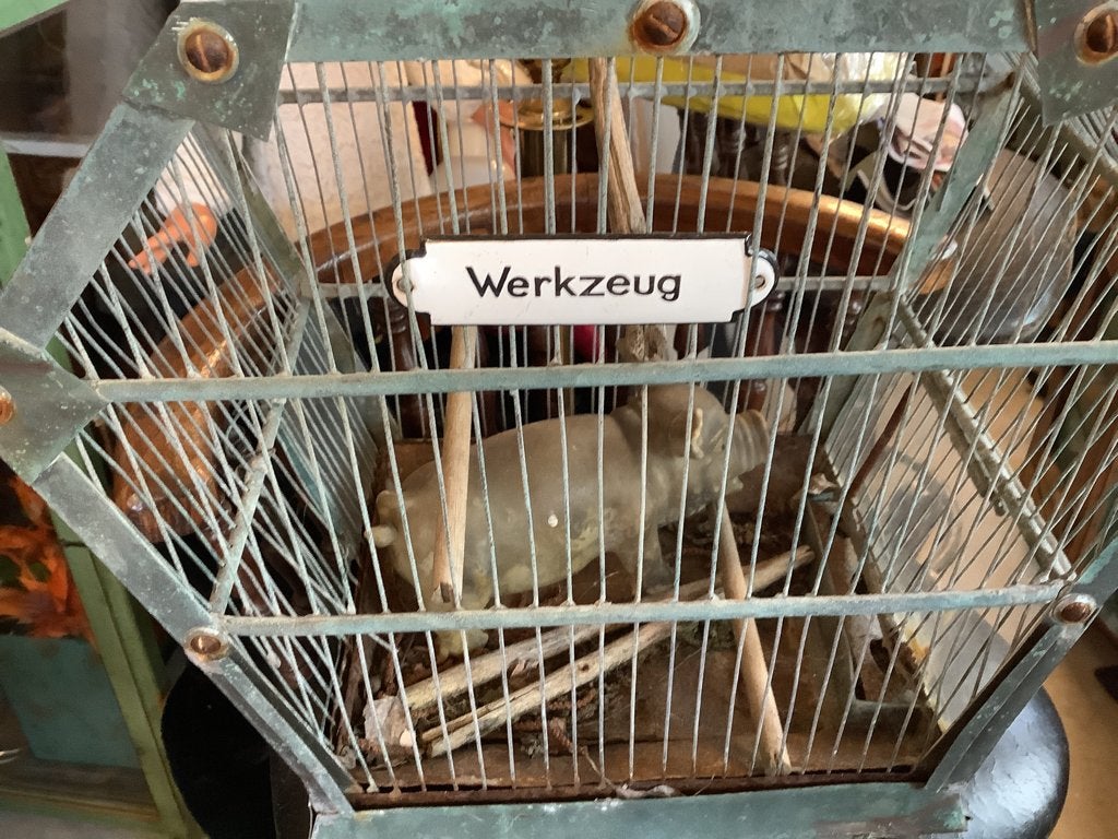 Werkzeug in koperen kooi, Antiek en Kunst, Ophalen