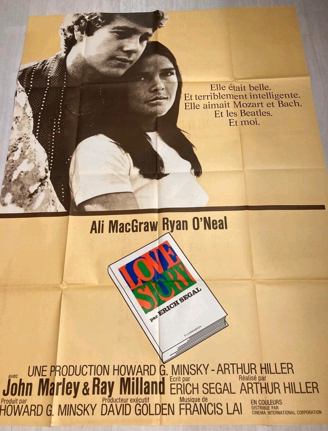 Affiche film "Love story" 120x160cm, Enlèvement ou Envoi
