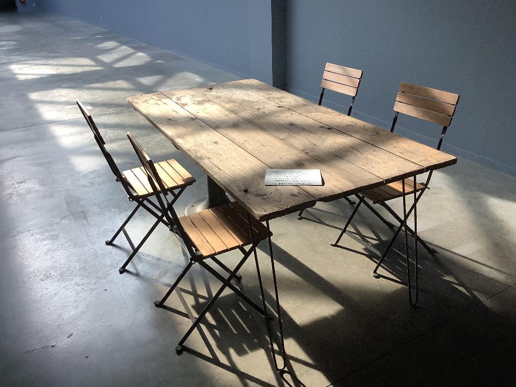 Tuinset bistro style, Tuin en Terras, Ophalen, 4 zitplaatsen, Gebruikt, Tuinset