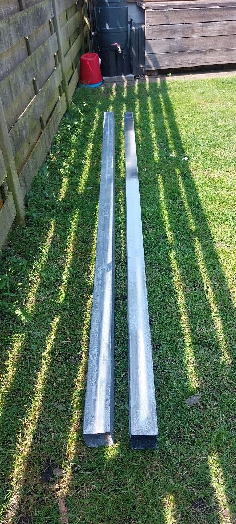2 Zinken afvoerbuizen 80 x 80,  3 m, Ophalen, Afvoer, 2 tot 4 meter, Nieuw