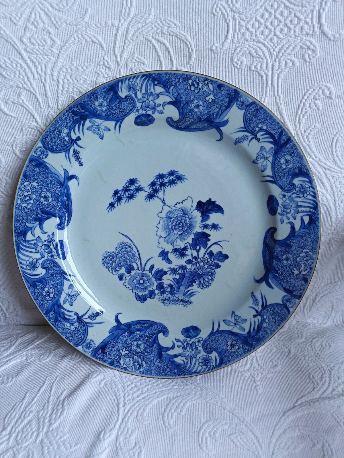 Chinees porseleinen bord 1780 34'40cm, Ophalen of Verzenden