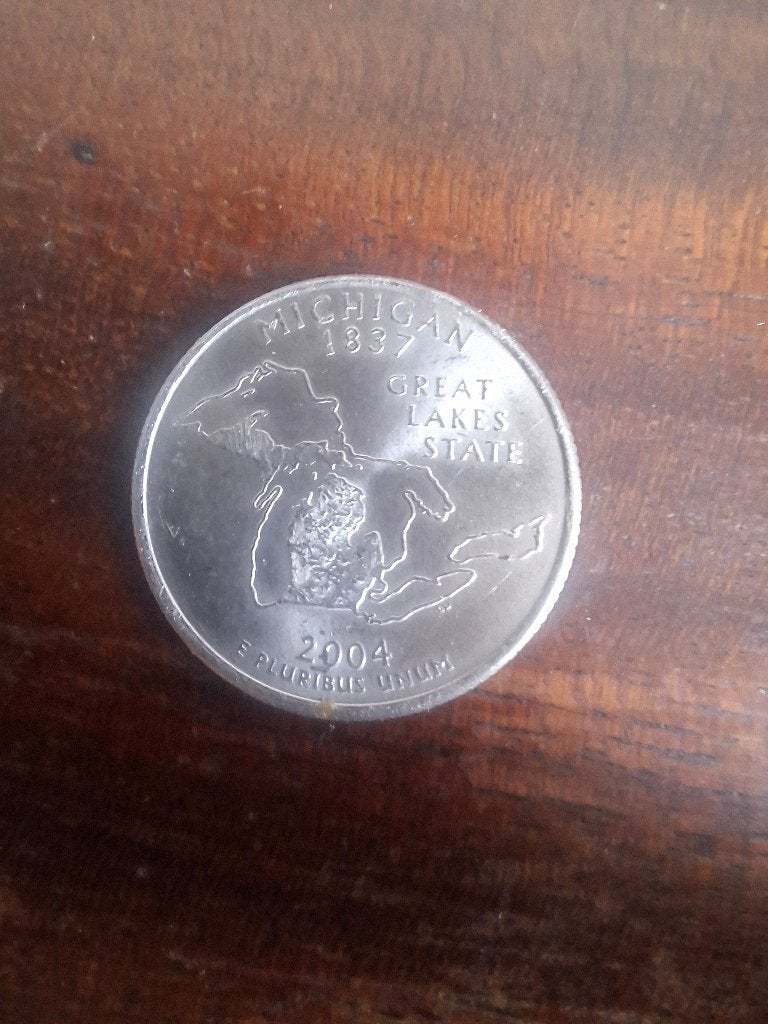 Quarter dollar Michigan 2004 P, Ophalen, Losse munt
