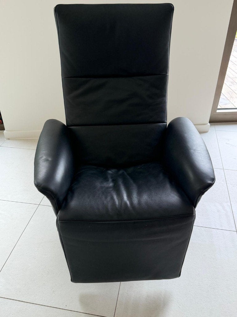 Jori Armchair Felini, 7465-Mo-Mi, Round Foot Inox Brushed, Ophalen, Zo goed als nieuw, Leer, Design