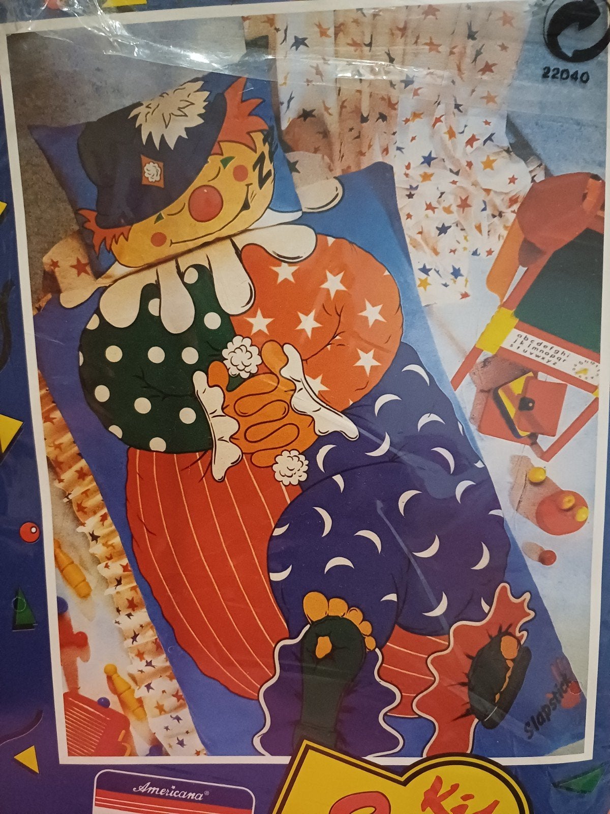 Nieuwe dekbedovertrek clown (flanel), Ophalen, Dekbedovertrek
