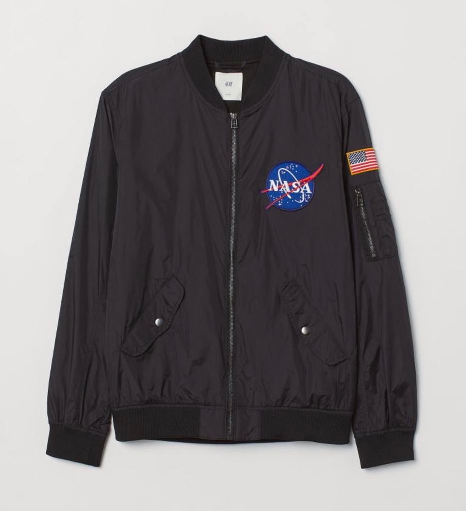 Veste H&M Nasa blouson bomber  L veste pilote Space Travel, Enlèvement ou Envoi, Comme neuf, Taille 52/54 (L), Noir