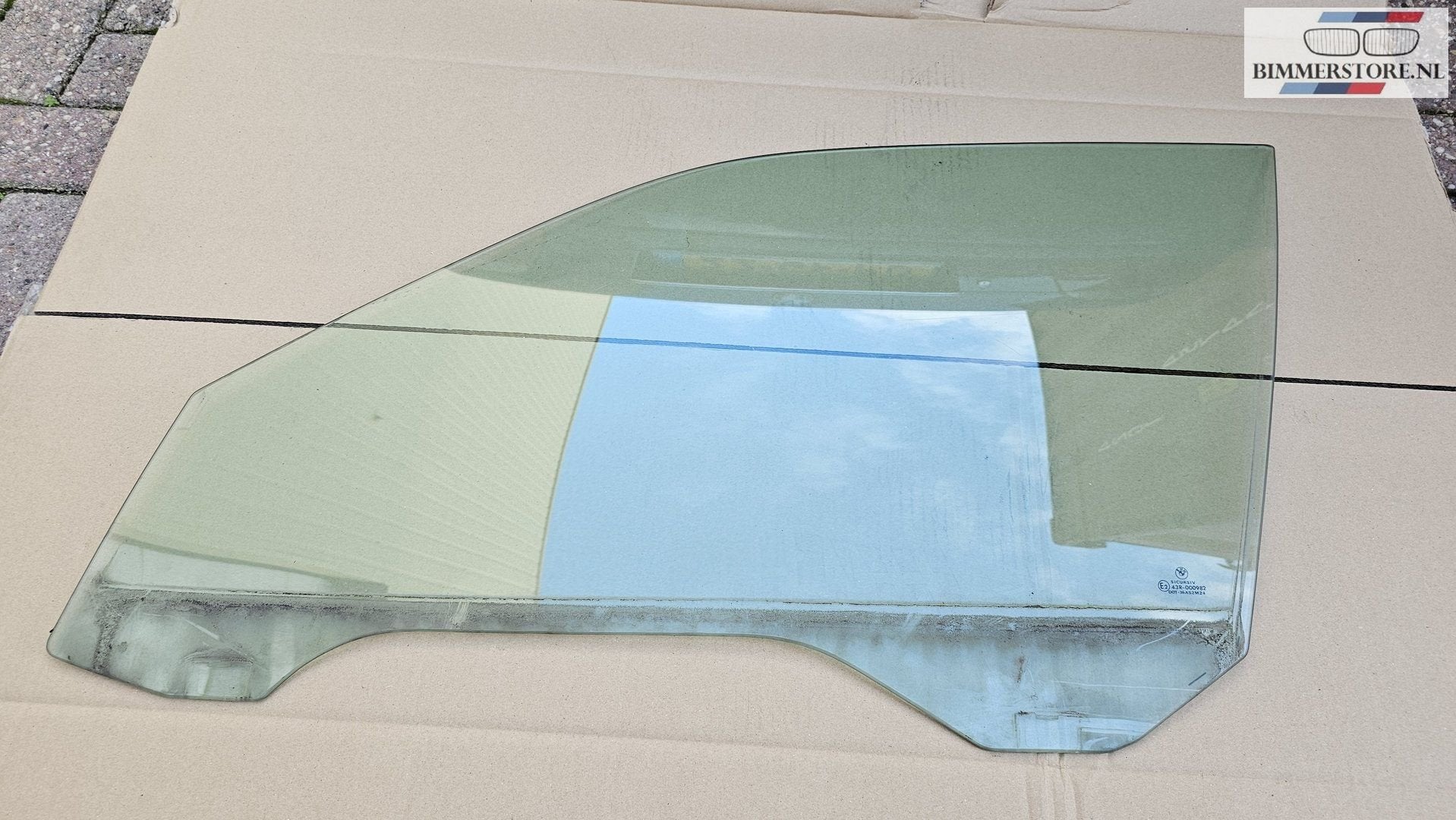 Zijruit raam groen linksvoor BMW 7 serie E38  51328163843 81, Gebruikt, -, Deur, Ophalen of Verzenden
