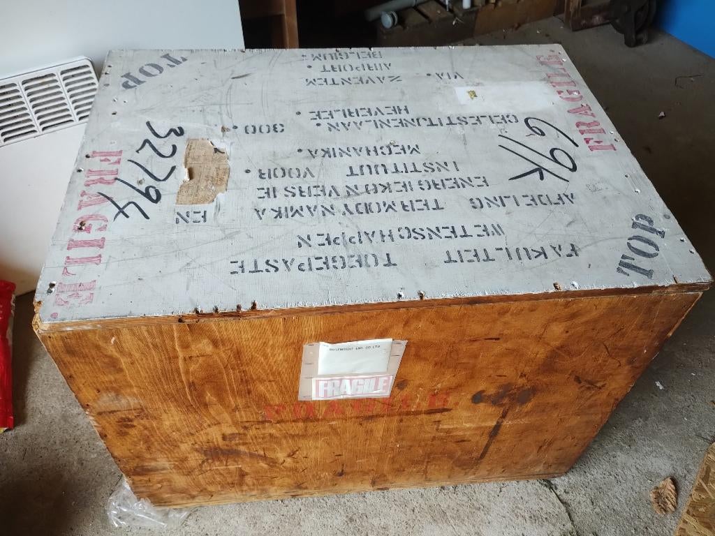 Houten cargo transport kist, Enlèvement, Boîte ou Caisse, Utilisé, 50 cm ou plus