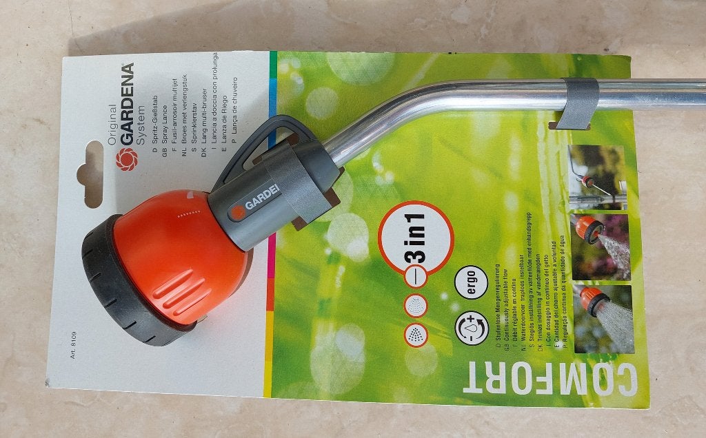 Broes met verlengstuk 3 in 1 - Gardena, Jardin & Terrasse, Arroseurs de jardin, Enlèvement ou Envoi, Neuf, Arroseur manuel