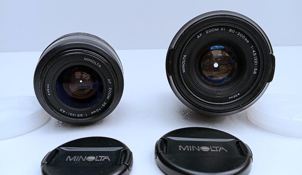2 objectifs d'appareil photo MINOLTA  bon état pour 50 euros, TV, Hi-fi & Vidéo, Enlèvement ou Envoi, Utilisé, Minolta