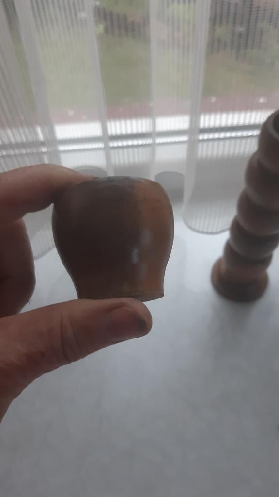 6 houten eierdopjes, Ophalen of Verzenden