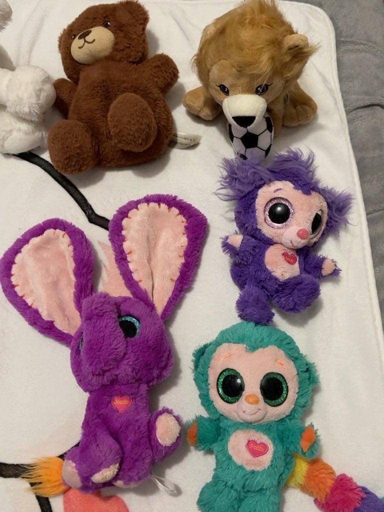 Lot de 5 peluches colorées, Enlèvement ou Envoi, Comme neuf, Brun, Ours