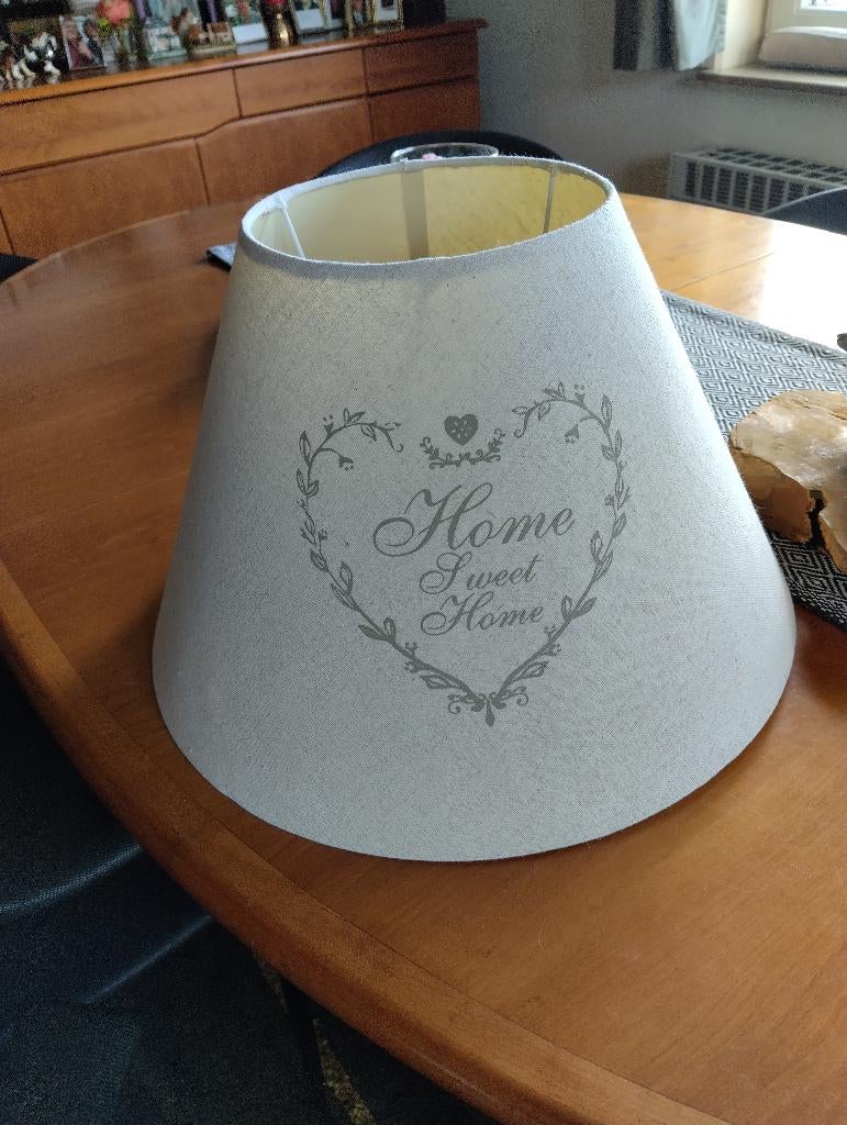 Grote beige lampenkap 24,5 h, Huis en Inrichting, Ophalen, Gebruikt, Beige, Rond