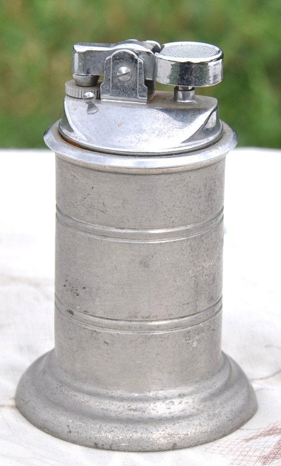 briquet de table en etain hutois, Enlèvement ou Envoi, Utilisé, Briquet