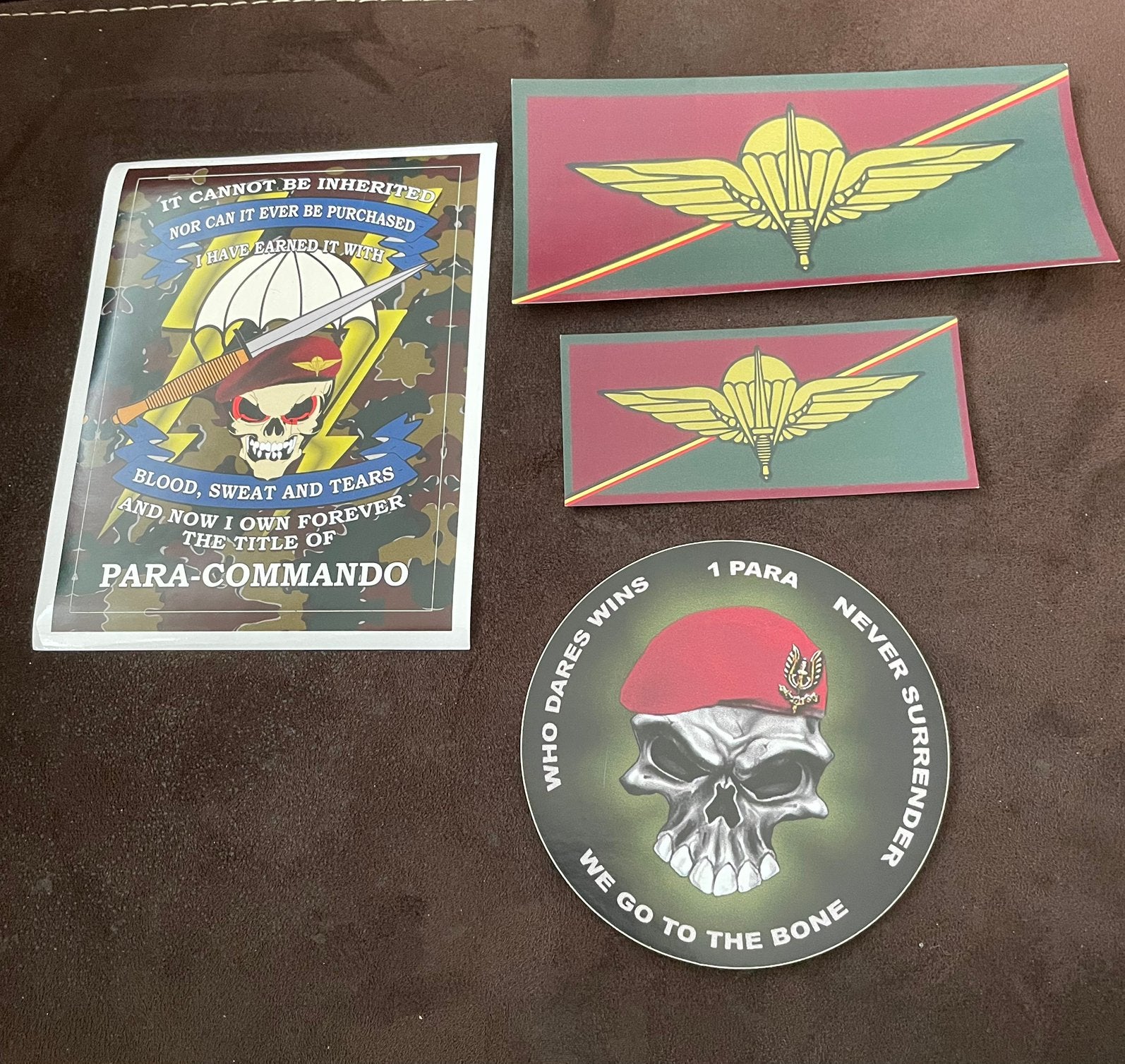 Stickers para-commando ( 4 ), Verzamelen, Ophalen of Verzenden, Landmacht