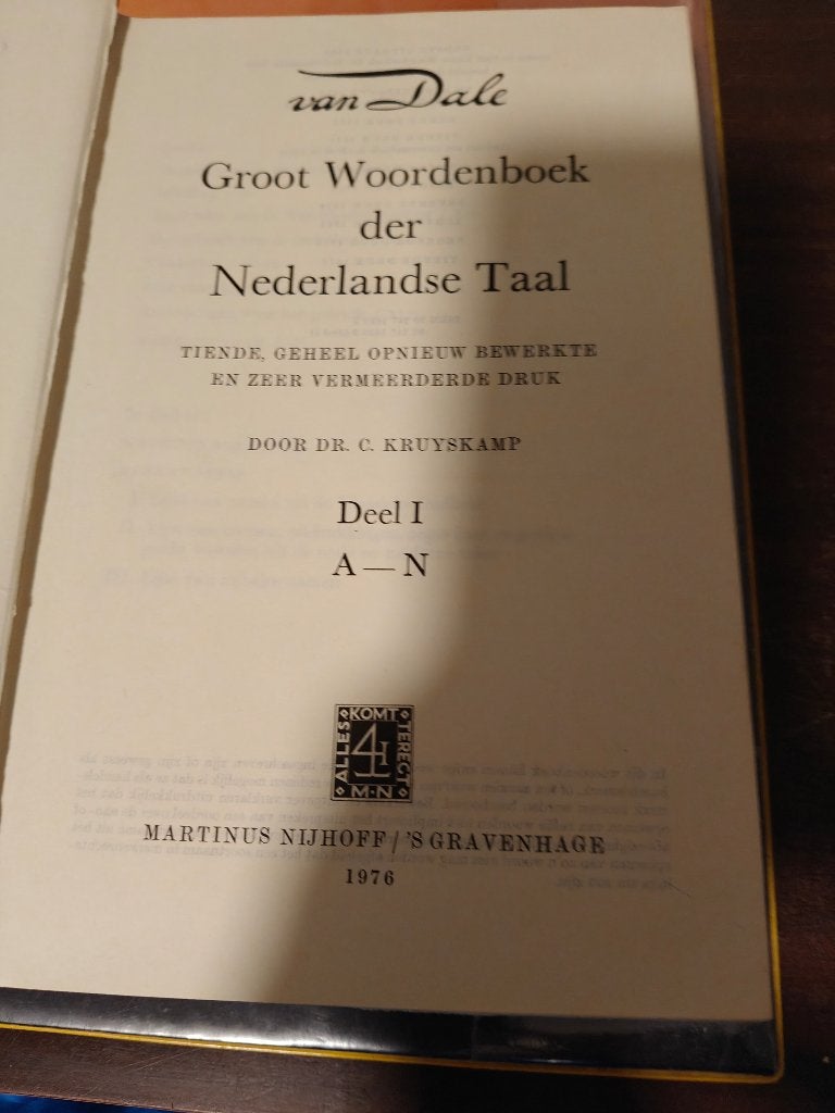Van Dale, Livres, Van Dale, Néerlandais, Enlèvement, Utilisé
