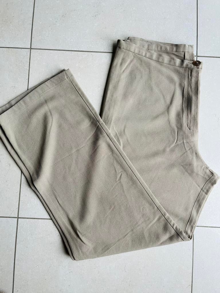 Caroline Biss soepelvallende broek, L, Beige, Maat 42/44 (L), Ophalen of Verzenden, Zo goed als nieuw