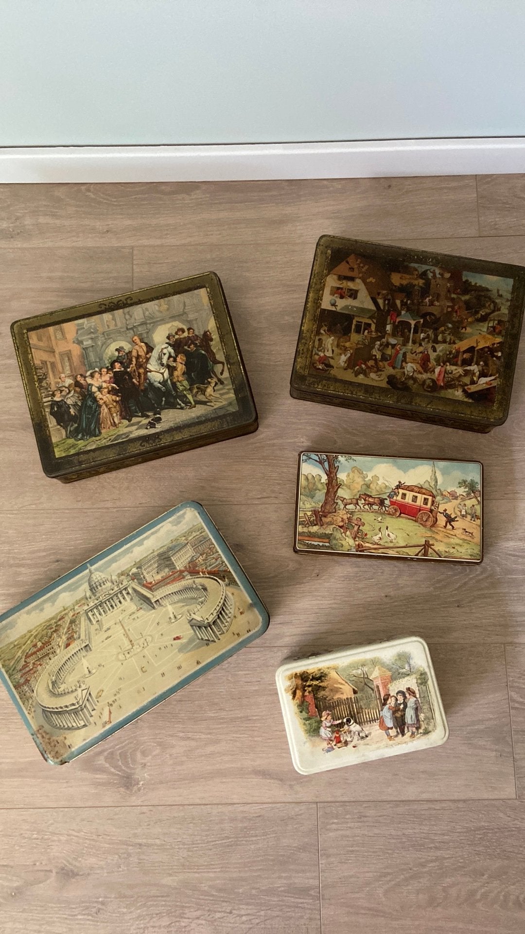 6blikken dozen met prachrige versiering, Collections, Enlèvement, Comme neuf