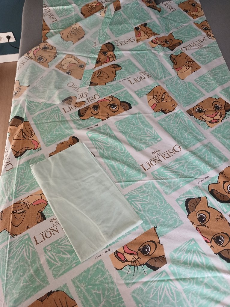 Parure de lit en coton Le Roi Lion pour enfant, Enlèvement, Utilisé, Lit simple, Parure de lit