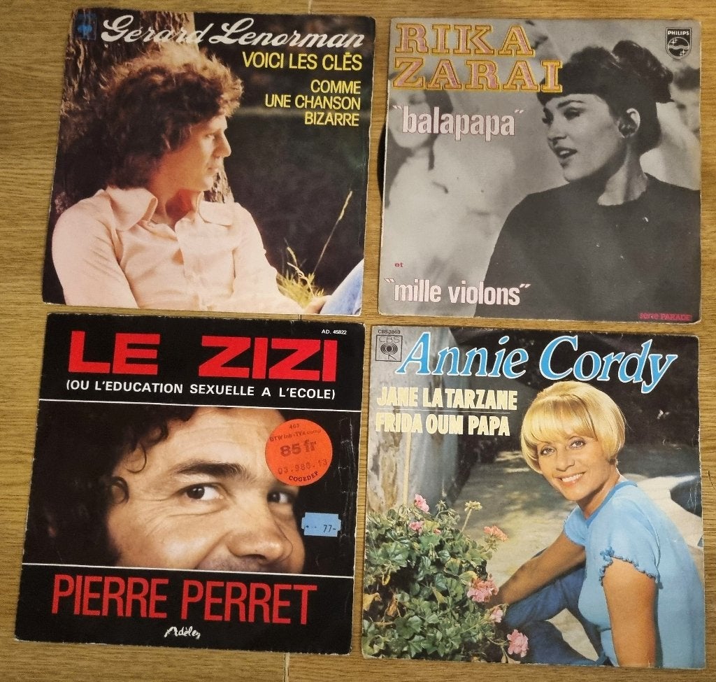 Vinyles 45 t P.Péret, A.Cordy, G.Lenorman, R.Zarai, ;, CD & DVD, Enlèvement ou Envoi