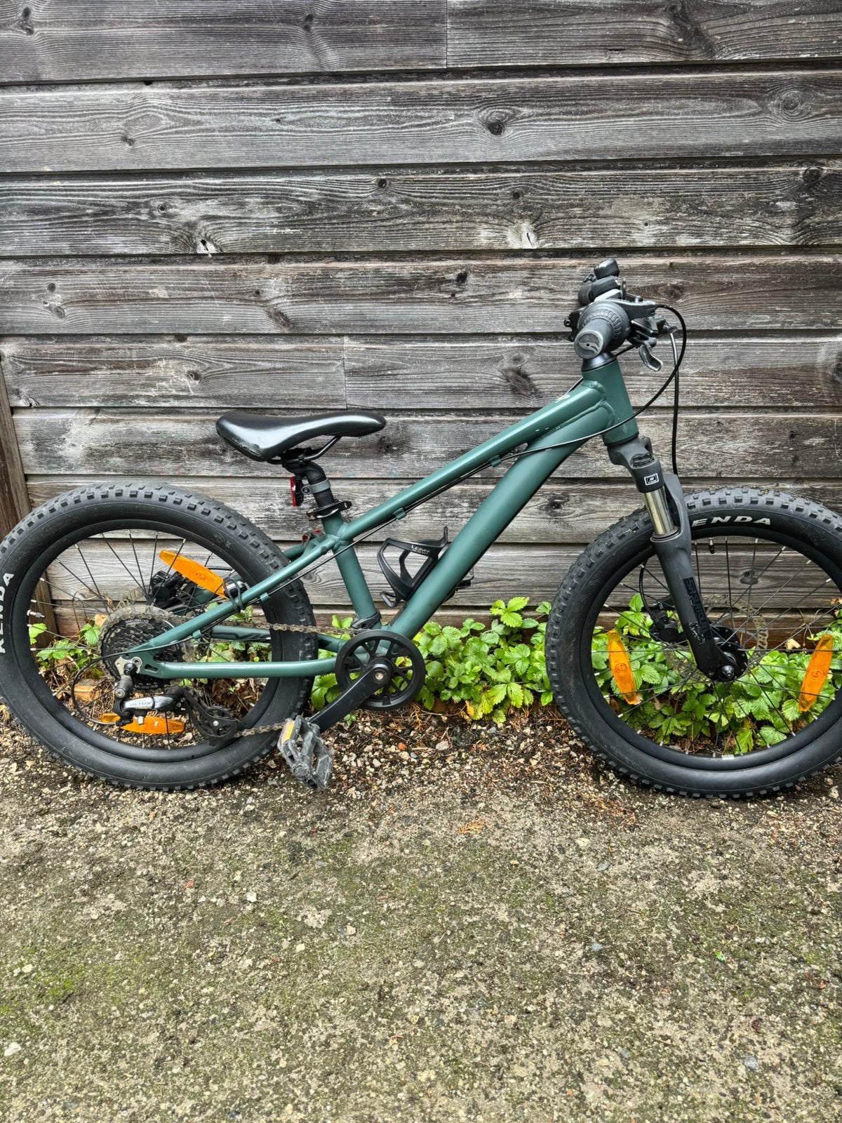 Coole donkergroene GIANT kinderfiets STP 20", prima!, Ophalen, Gebruikt, Schijfrem, 20 tot 24 inch