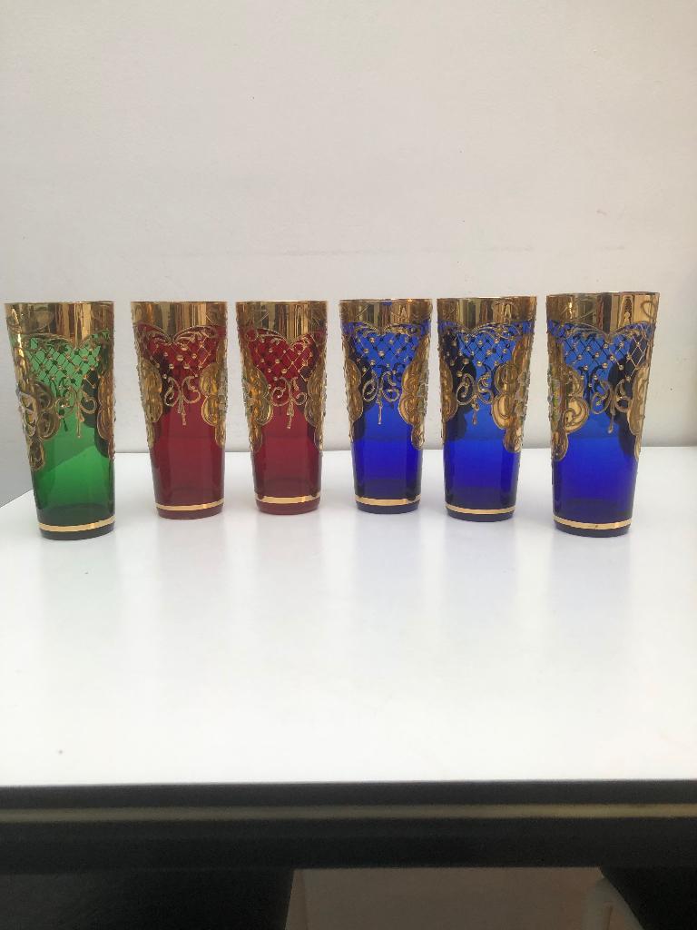Bohemian glazen, Huis en Inrichting, Ophalen, Brocante, Meerkleurig, Nieuw