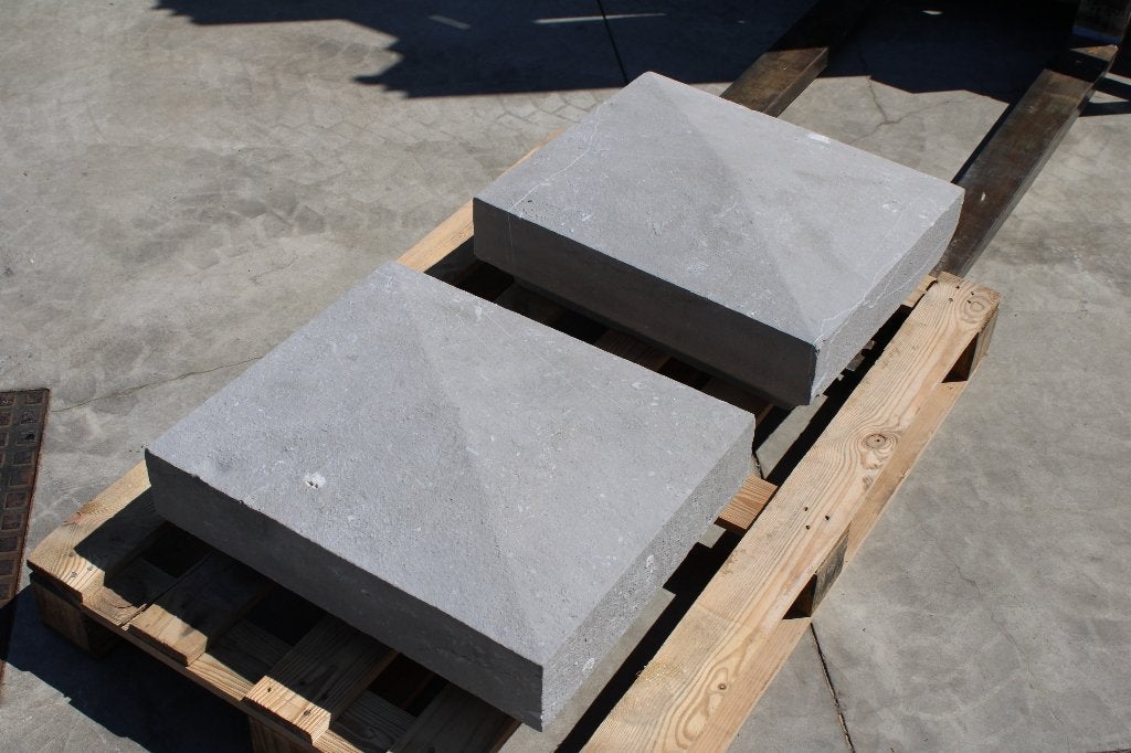 diamantkop, blauwe stenen muurhoed., Ophalen, Gebruikt, Natuurstenen