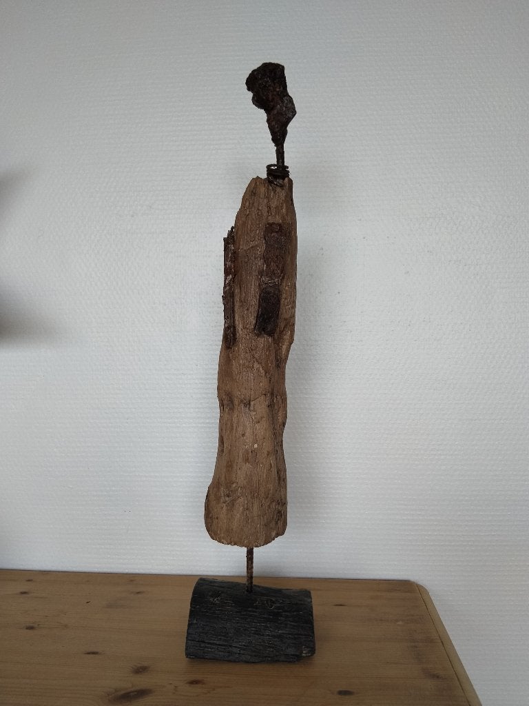 beeldhouwwerk, Antiek en Kunst, Ophalen, Gepatineerd, Hout