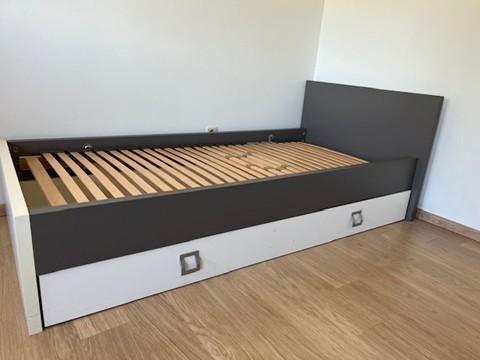 1-persoonsbed 90x200cm: koopje/zgan, Huis en Inrichting, Slaapkamer | Bedden, Ophalen, Eenpersoons, Zo goed als nieuw, 200 cm