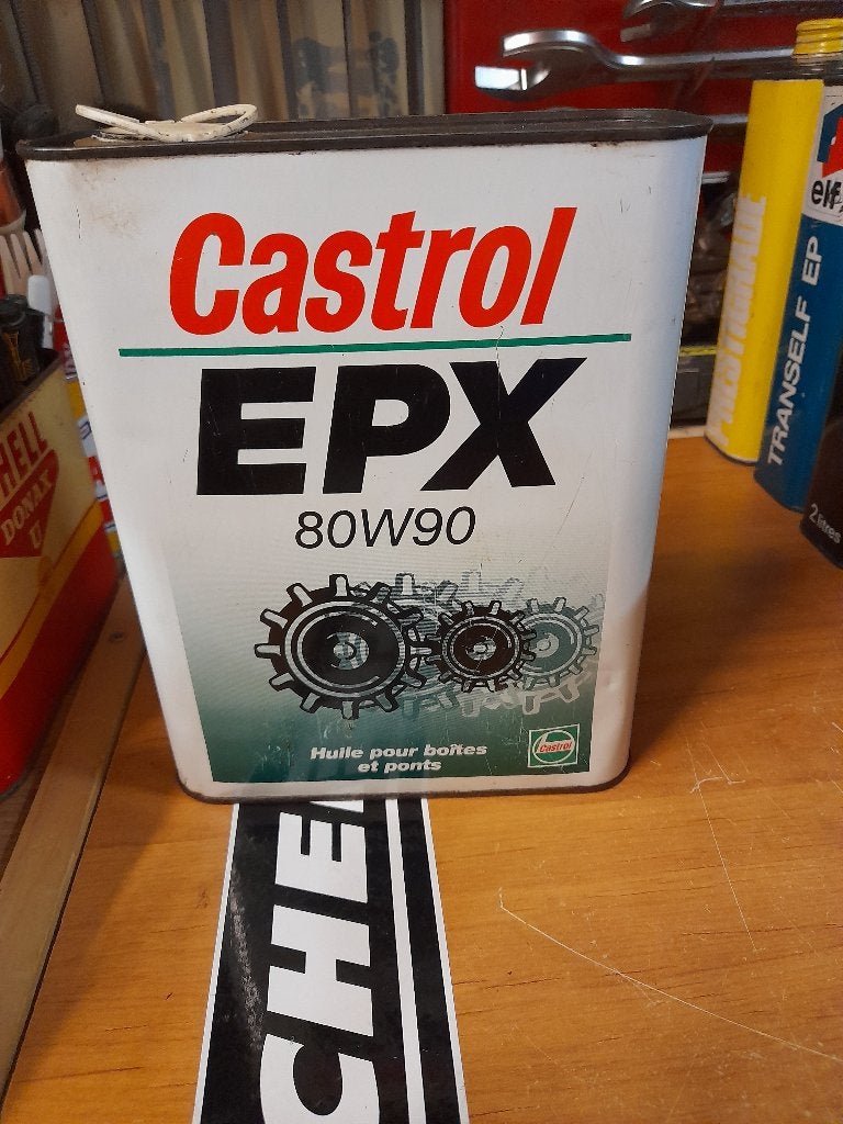 ancien bidon huile vide castrol epx 80w90 boite pont, Collections, Enlèvement ou Envoi, Utilisé, Autres types
