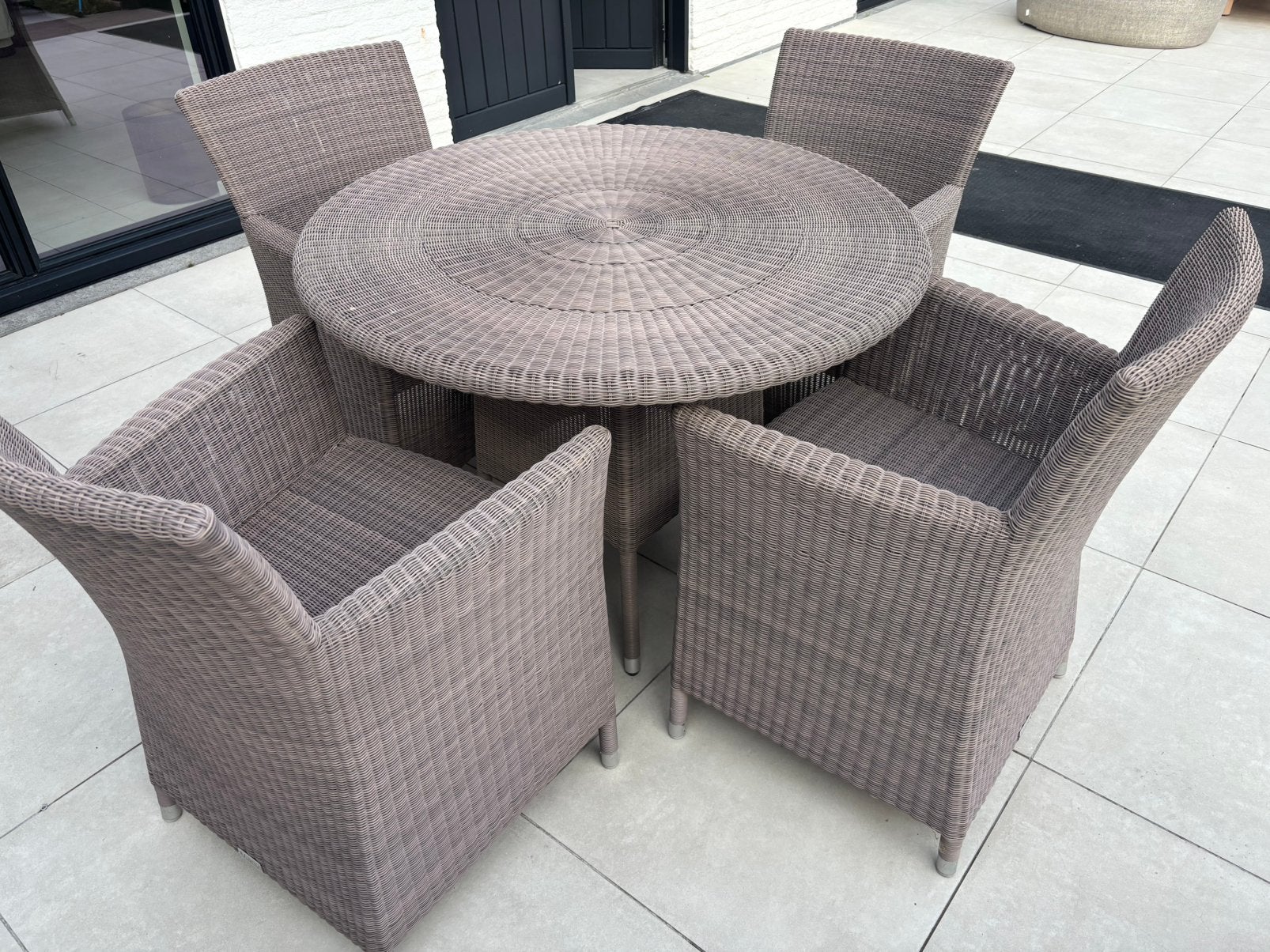 Tuinset, Tuin en Terras, Ophalen, 4 zitplaatsen, Eettafel, Rotan