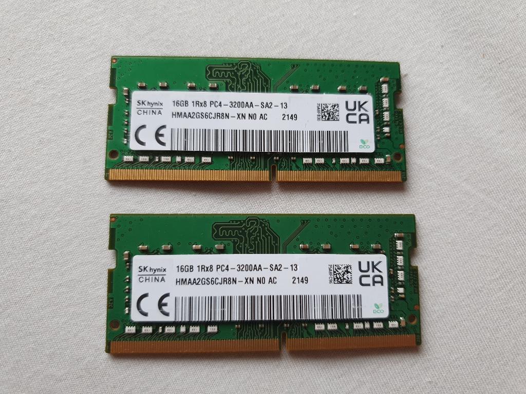 32Gb DDR4 Hynix 16Gb x 2 sodimm, 32 GB, DDR4, Ophalen of Verzenden, Zo goed als nieuw