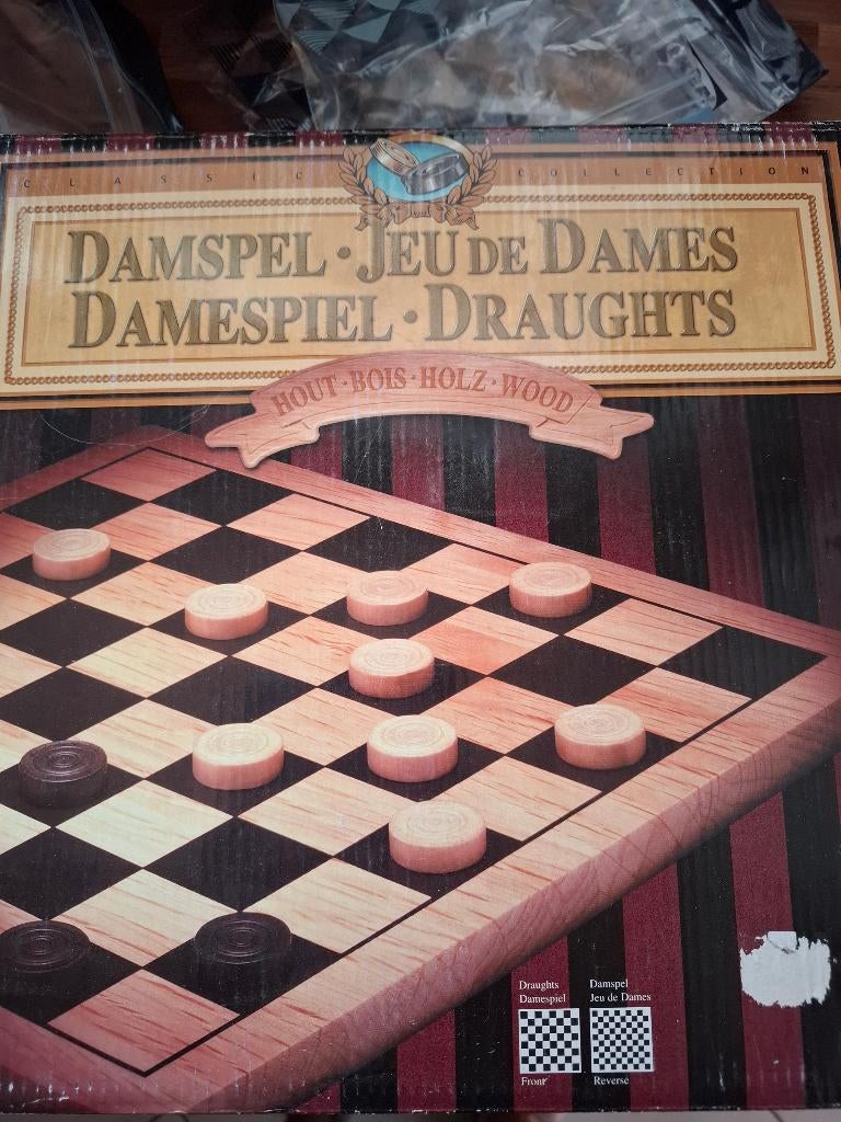 gezelschapsspel dammen, Hobby en Vrije tijd, Gezelschapsspellen | Bordspellen, Een of twee spelers, Ophalen of Verzenden, Gebruikt