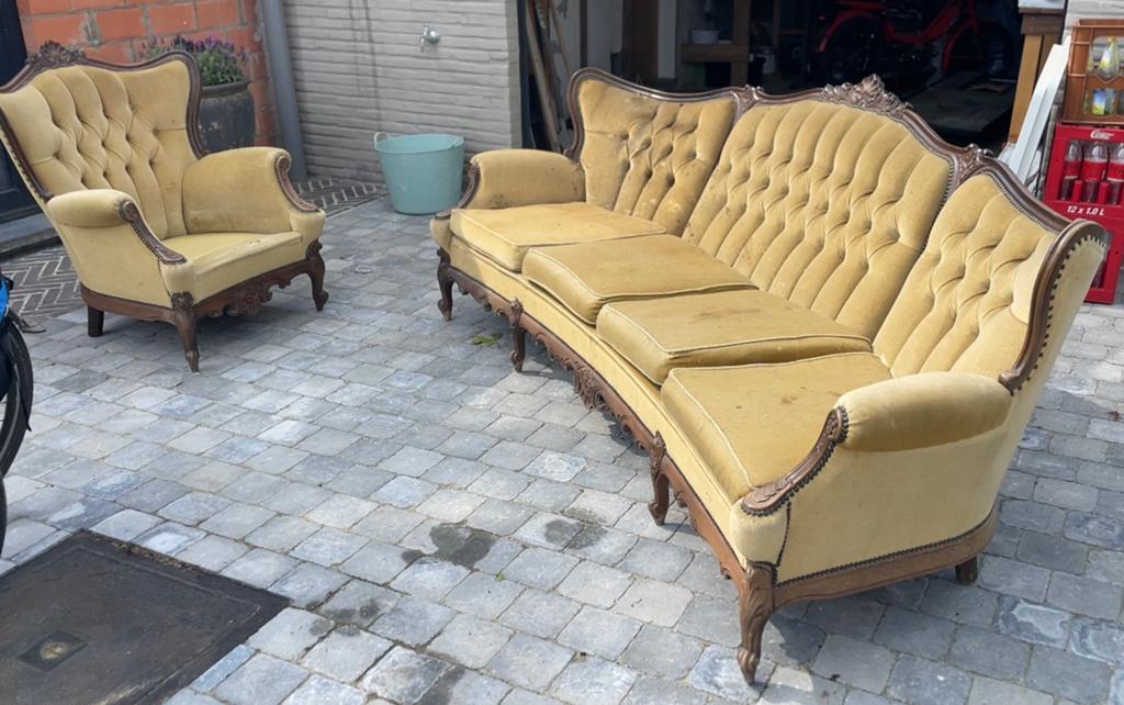 Originele louis IXV salon op te maken, Enlèvement